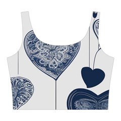 Blue Hearts Midi Sleeveless Dress from ArtsNow.com Top Back