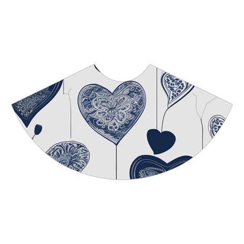 Blue Hearts Midi Sleeveless Dress from ArtsNow.com Skirt Front