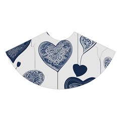 Blue Hearts Midi Sleeveless Dress from ArtsNow.com Skirt Back