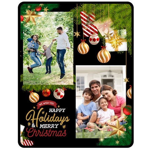 Christmas Family Medium Blanket Fleece Blanket (Medium) from ArtsNow.com 60 x50  Blanket Front