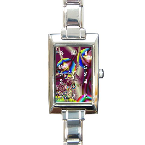 Design 10 Rectangular Italian Charm Watch from ArtsNow.com Front
