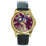 Design 10 Round Gold Metal Watch