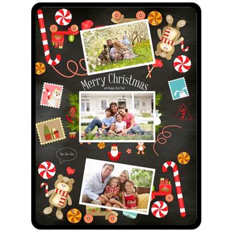 Christmas Family Large Blanket Fleece Blanket (Large) from ArtsNow.com 80 x60  Blanket Front