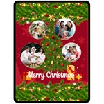 Christmas Tree Photo Large Blanket Fleece Blanket (Large)