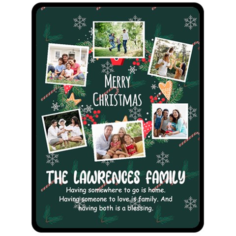 Christmas Ring Photo Large Blanket Fleece Blanket (Large) from ArtsNow.com 80 x60  Blanket Front
