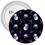 Santa Snowman 3  Buttons