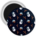 Santa Snowman 3  Magnets