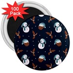 Santa Snowman 3  Magnets (100 pack)