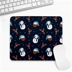 Santa Snowman Large Mousepad