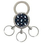 Santa Snowman 3-Ring Key Chain
