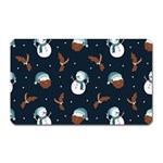 Santa Snowman Magnet (Rectangular)
