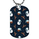 Santa Snowman Dog Tag (One Side)