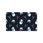Santa Snowman Sticker Rectangular (10 pack)
