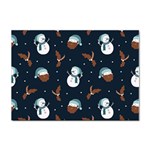Santa Snowman Sticker A4 (10 pack)