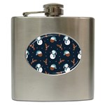 Santa Snowman Hip Flask (6 oz)