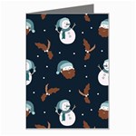 Santa Snowman Greeting Card