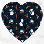 Santa Snowman Jigsaw Puzzle (Heart)