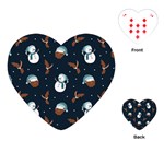 Santa Snowman Playing Cards Single Design (Heart)
