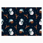 Santa Snowman Large Glasses Cloth (2 Sides)