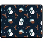 Santa Snowman Fleece Blanket (Medium)