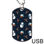 Santa Snowman Dog Tag USB Flash (Two Sides)