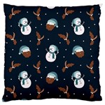 Santa Snowman Large Cushion Case (One Side)