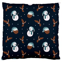 Santa Snowman Large Cushion Case (Two Sides) from ArtsNow.com Front