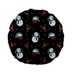 Santa Snowman Standard 15  Premium Round Cushions