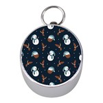 Santa Snowman Mini Silver Compasses