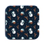 Santa Snowman Square Metal Box (Black)