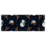 Santa Snowman Banner and Sign 8  x 3 