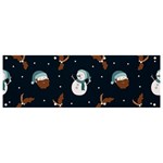 Santa Snowman Banner and Sign 9  x 3 