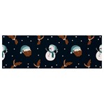 Santa Snowman Banner and Sign 12  x 4 