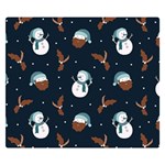 Santa Snowman Premium Plush Fleece Blanket (Small)