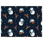 Santa Snowman Two Sides Premium Plush Fleece Blanket (Extra Small)