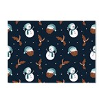 Santa Snowman Crystal Sticker (A4)