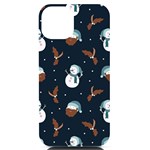 Santa Snowman iPhone 14 Black UV Print Case