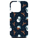 Santa Snowman iPhone 14 Pro Black UV Print Case