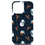 Santa Snowman iPhone 14 Pro Max Black UV Print Case