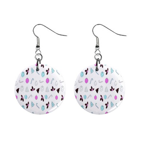 It`s Christmas Outside!   Mini Button Earrings from ArtsNow.com Front
