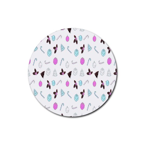 It`s Christmas Outside!   Rubber Round Coaster (4 pack) from ArtsNow.com Front