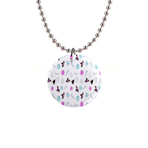 It`s Christmas Outside!   1  Button Necklace from ArtsNow.com Front