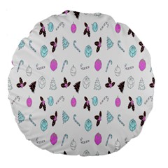 It`s Christmas Outside!   Large 18  Premium Flano Round Cushions from ArtsNow.com Back
