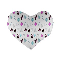 It`s Christmas Outside!   Standard 16  Premium Flano Heart Shape Cushions from ArtsNow.com Front