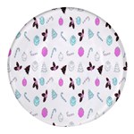 It`s Christmas Outside!   Round Glass Fridge Magnet (4 pack)