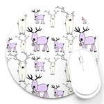Cute Deers  Round Mousepad