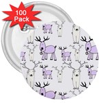 Cute Deers  3  Buttons (100 pack) 