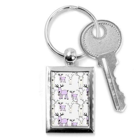 Cute Deers  Key Chain (Rectangle) from ArtsNow.com Front