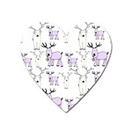 Cute Deers  Heart Magnet