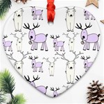Cute Deers  Heart Ornament (Two Sides)